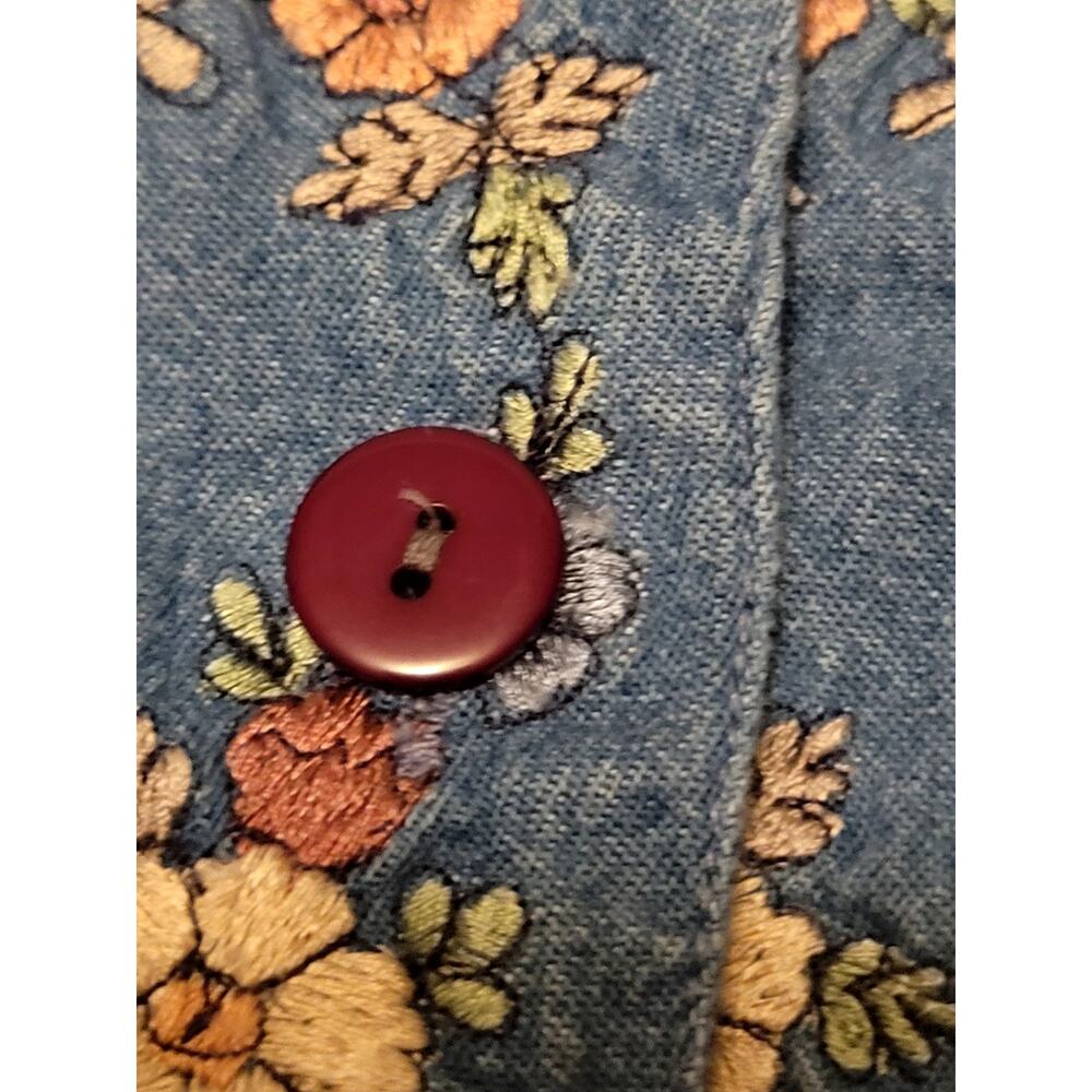 Agapo Collection Vest Size L Boho Southwest Artsy Embroidered Beaded Floral Cute - Picture 7 of 12